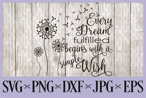 Download Free Quote - Every dream starts with a wish Cricut SVG